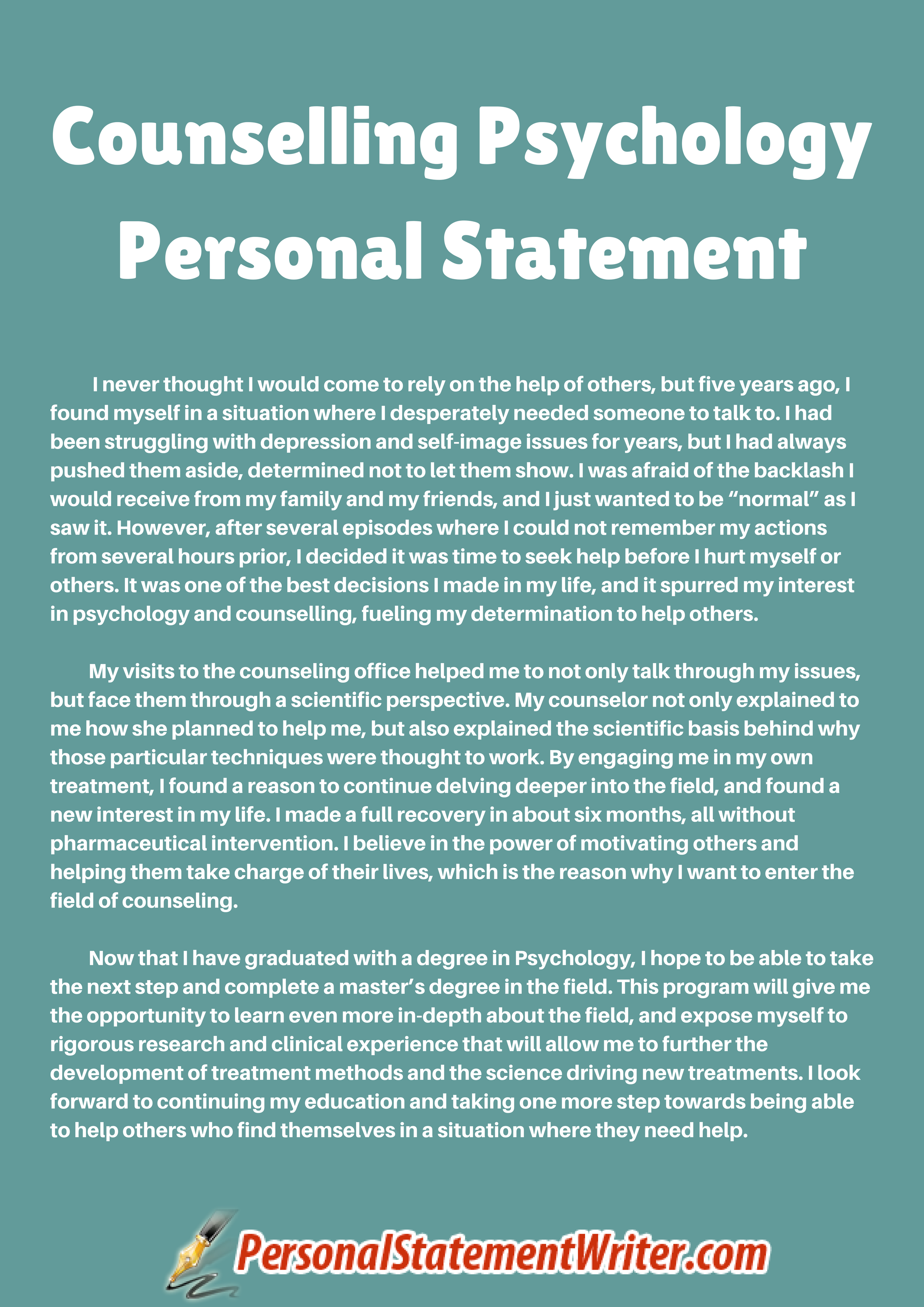 personal statement for psychology examples