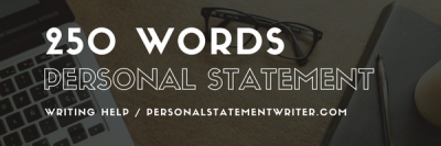 personal statement examples 250 words