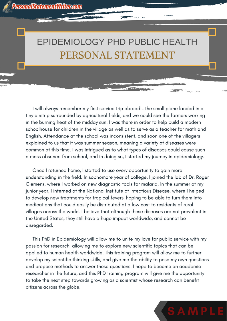 Personal Statement Essay Examples For PhD Masters And More