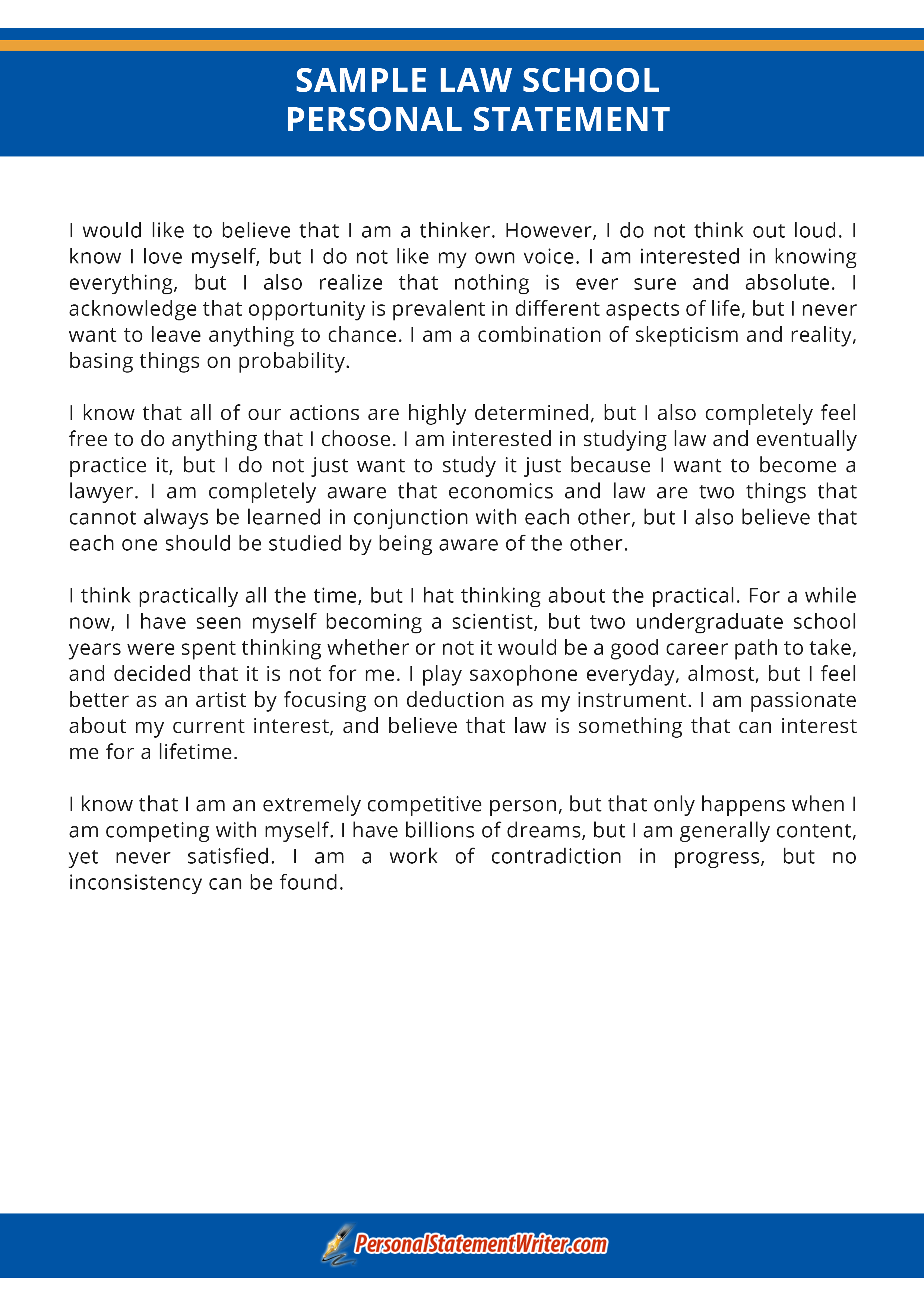 personal statement for a law degree